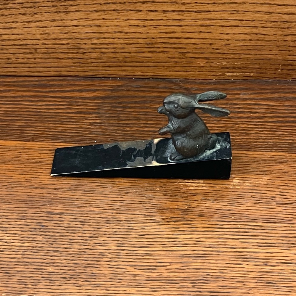 Brass San Pacific Int'l Bunny Rabbit Doorstop